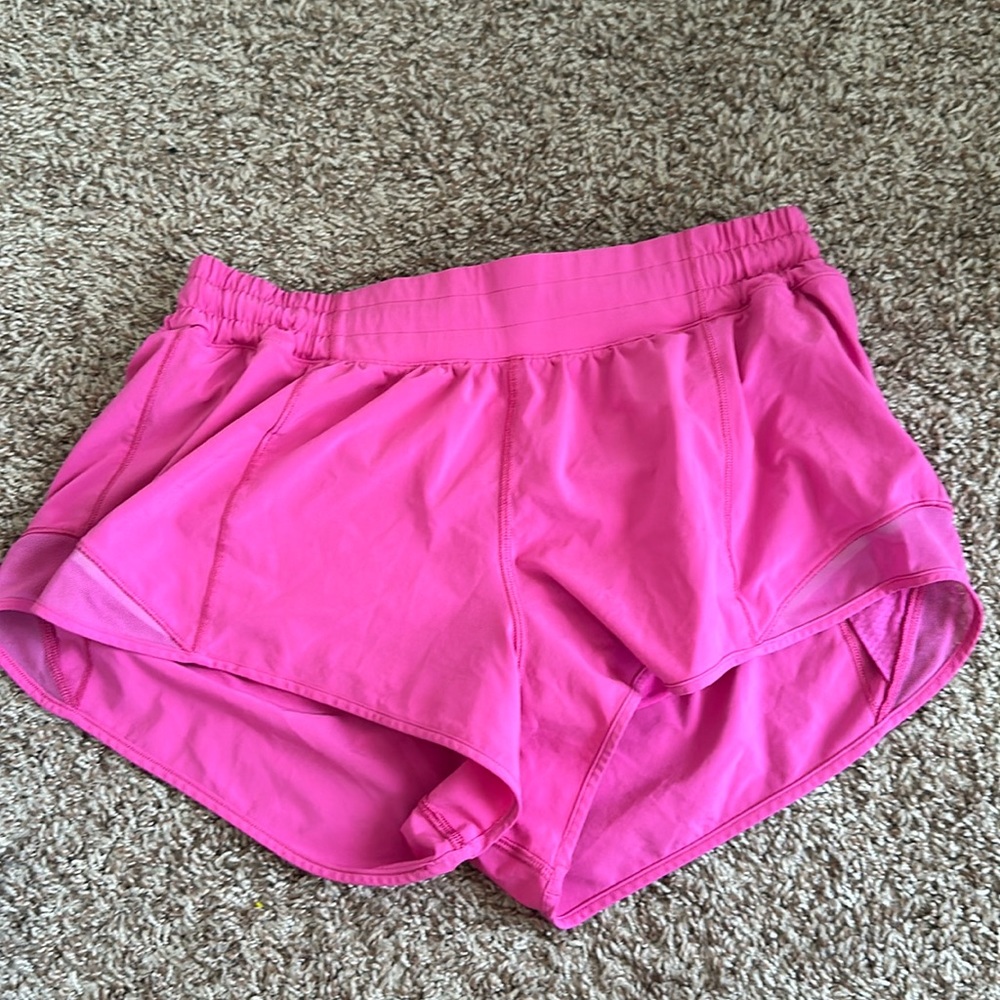 Sonic pink lululemon shorts size 10